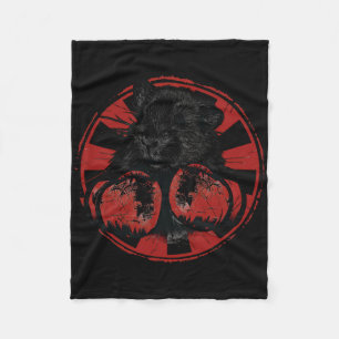 Boxing Guinea Pig With Boxing Gloves Kickboxing Fu Fleece Blanket