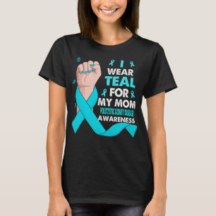 Boxing Hand I Wear Teal For My Mom POLYCYSTIC T-Shirt