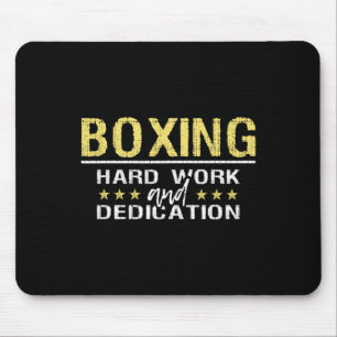 Boxing Hard Work And Dedication - Kickboxing Gym B Mouse Pad