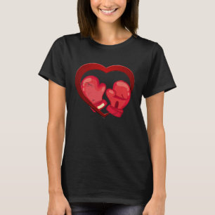 Boxing Heart Valentine's Day Mens Womens Teen Boys T-Shirt