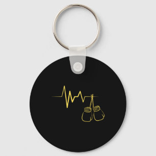 Boxing Heartbeat Design Cute Boxing Lover Boxer  Keychain
