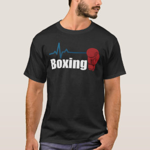 Boxing Heartbeat Lifeline - Funny Boxer EKG Pulse  T-Shirt