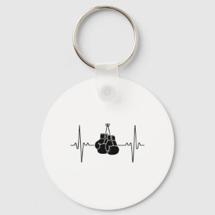 Boxing Heartbeat Line Punch Design Keychain