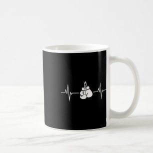 Boxing Heartbeat Line With Hanging Gloves  Coffee Mug