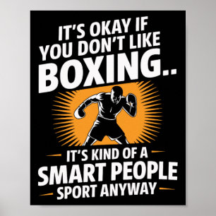Boxing Humour Design - smart People Sport' Silhoue Poster