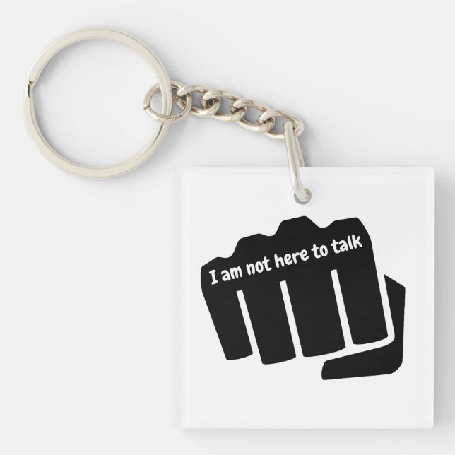 Boxing, I am not here to talk Keychain (Front)