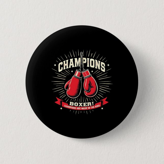 Boxing I'm Boxer  2 Inch Round Button (Front)