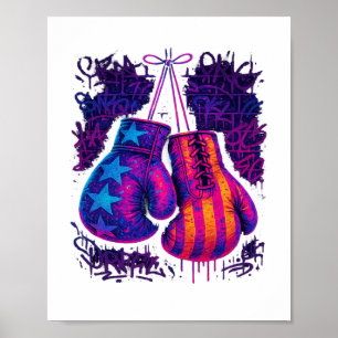 Boxing Is My Therapy Boxing Gloves  Poster
