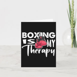Boxing Is My Therapy Funny Boxing Quote Gym Fighte Card