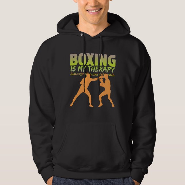 boxing is my therapy hoodie (Front)