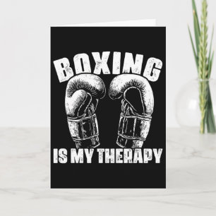 Boxing Is My Therapy Mma Boxer Fighter Fighting Ki Card