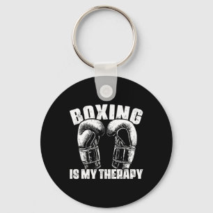 Boxing Is My Therapy Mma Boxer Fighter Fighting Ki Keychain