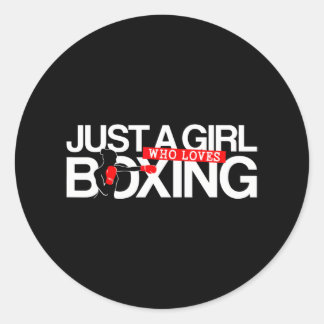Boxing Just A Girl Who Loves Boxing Classic Round Sticker