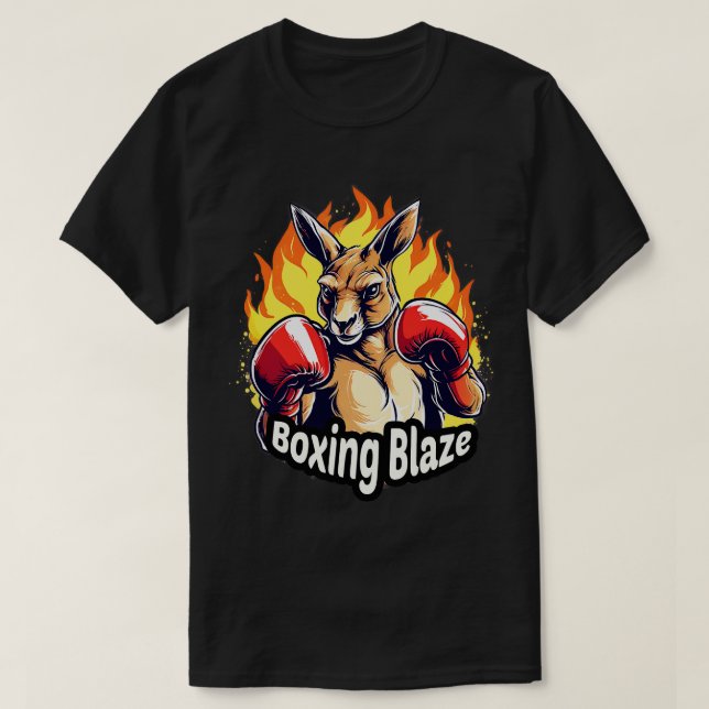 Boxing Kangaroo Boxing Blaze T-Shirt (Design Front)