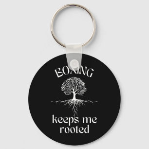 Boxing Keeps Me Rooted Spiritual Tree Fighter Trai Keychain