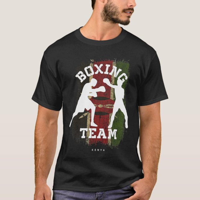 Boxing Kenya Combat Sports Fighter Boxing T-Shirt (Front)