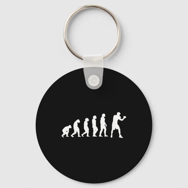 Boxing Kickboxing Evolution Boxing Fight Boxer  Keychain (Front)