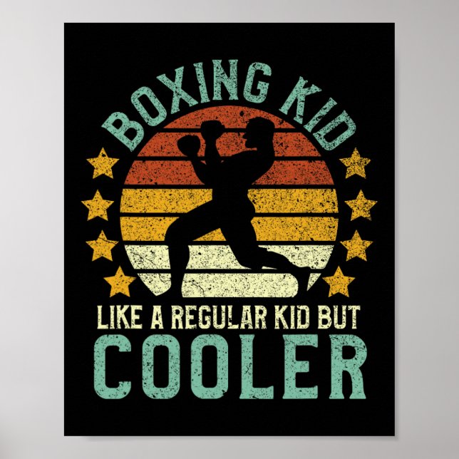 Boxing Kid Funny Youth Boxer Gift  Poster (Front)