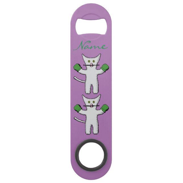 Boxing Kitten with Mittens Thunder_Cove Bar Key (Front)