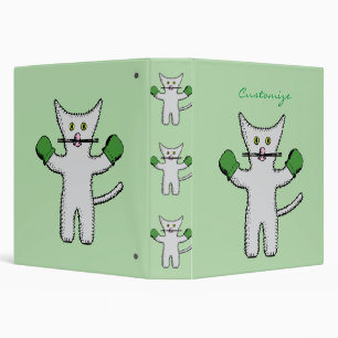 Boxing Kitten with Mittens Thunder_Cove Binder