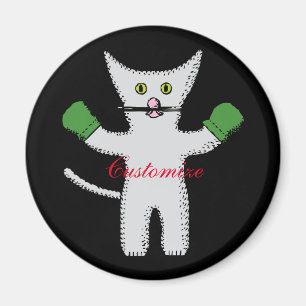 Boxing Kitten with Mittens Thunder_Cove Magnet