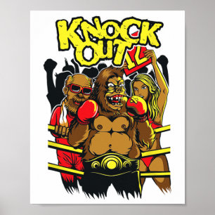 Boxing Knock Out Saying  Poster