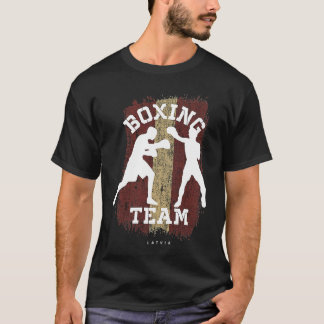 Boxing Latvia Combat Sports Fighter Boxing T-Shirt