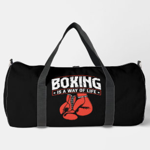 Boxing Lifestyle Red Gloves Duffle Bag