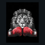 Boxing Lion Portrait Motif Wildlife Kickboxing Lov Poster<br><div class="desc">Boxing Lion Portrait Motif Wildlife Kickboxing Lover Boxer</div>