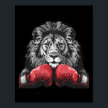 Boxing Lion Portrait Motif Wildlife Kickboxing Lov Poster<br><div class="desc">Boxing Lion Portrait Motif Wildlife Kickboxing Lover Boxer</div>