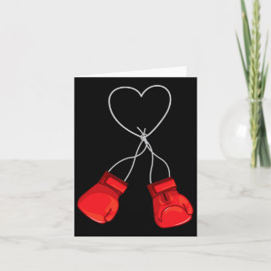 Boxing Love Heart Gloves Boxer Valentine  Card