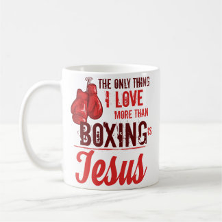 Boxing Lover Jesus Funny Boxer Christian Sports Coffee Mug