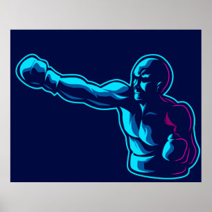 Boxing man pop art poster