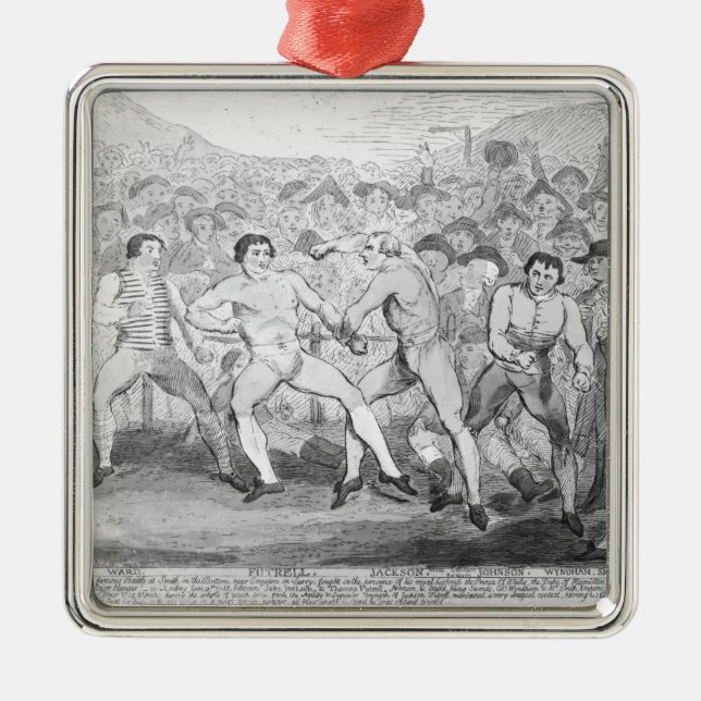 Boxing match between Thomas Futrell & John Metal Ornament (Front)