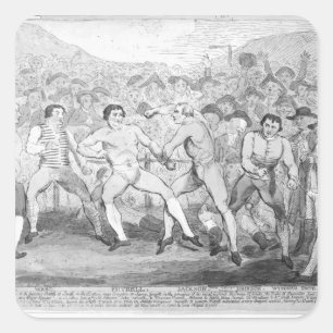 Boxing match between Thomas Futrell & John Square Sticker