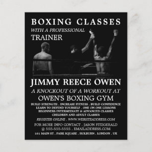 Boxing Match Champion, Boxing Class Advert Flyer