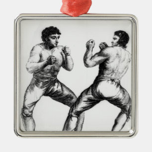 Boxing Match Metal Ornament