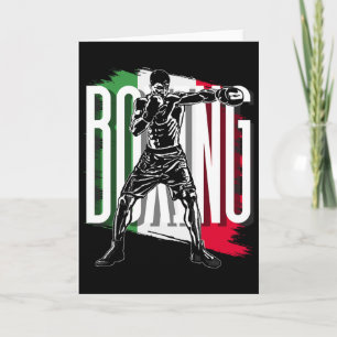 Boxing , Mexican Flag  Card