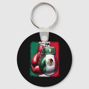Boxing Mexico Funny Mexican Vintage Style Boxing M Keychain