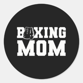 Boxing Mom Boxing Gloves Boxer Classic Round Sticker