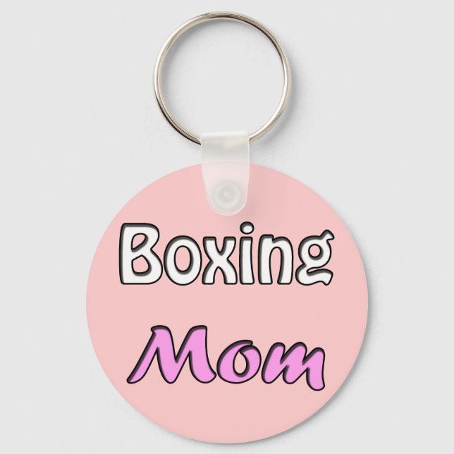 Boxing Mom Keychain (Front)