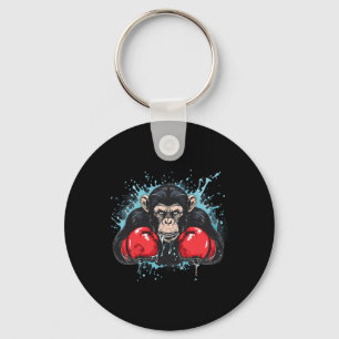 Boxing Monkey Lover Boxing Gloves Kickboxing Funny Keychain