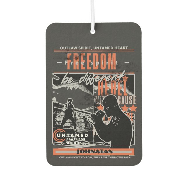 Boxing Motivation Rebel Fighter Gym  Air Freshener (Front)