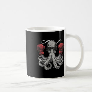 Boxing Octopus Lover Ocean Sea Creature Boxer Kick Coffee Mug