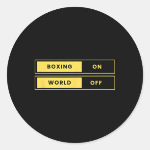 Boxing On Classic Round Sticker