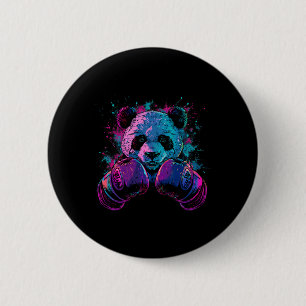 Boxing Panda Lover Boxing Gloves Kickboxing Funny 2 Inch Round Button