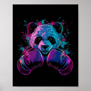 Boxing Panda Lover Boxing Gloves Kickboxing Funny  Poster