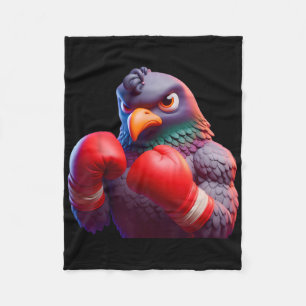 Boxing Pigeon Boxer Kickboxer Mma Fighter Combat S Fleece Blanket