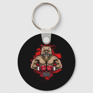Boxing Pit Bull Loves Pitbulls Workout Dog Animal Keychain