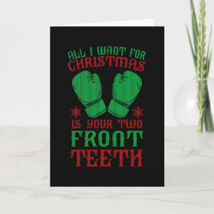 Boxing Player Boxer Comt Sports Kickboxing Christm Card